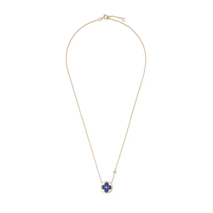 Color Blossom BB Sun Pendant, Yellow Gold, Sodalite and Diamond
