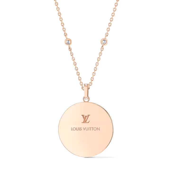 Color Blossom XL Sun Pendant, Pink Gold, White Mother-of-Pearl and Diamonds