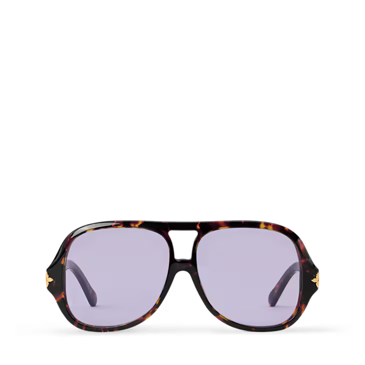 LV Aura Flower Square Pilot Sunglasses