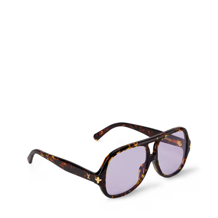 LV Aura Flower Square Pilot Sunglasses
